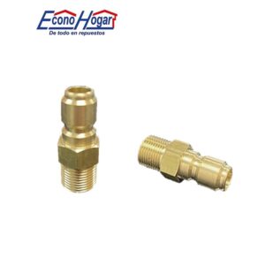 CONECTOR RAPIDO PLUG 3/8CRP X 3/8 MACHO BRONCE