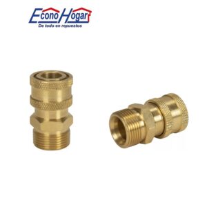 CONECTOR RAPIDO 3/8 X M22 MACHO BRONCE