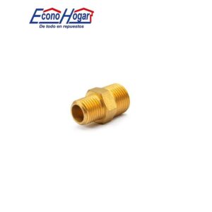 CONECTOR NIPPLE 1/4 X 3/8 BRONCE