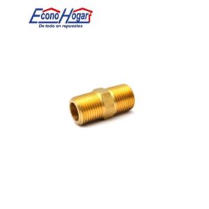 CONECTOR NIPPLE 3/8 X 3/8 BRONCE