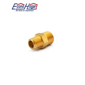 CONECTOR NIPPLE 3/8 X 1/2 BRONCE