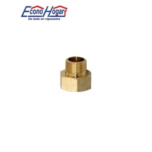 CONECTOR REDUCION 1/4 X 3/8 BRONCE