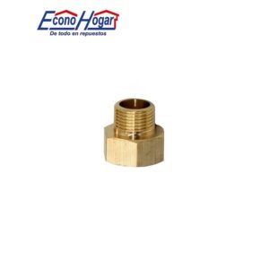 CONECTOR REDUCION 3/8 X 3/8 BRONCE