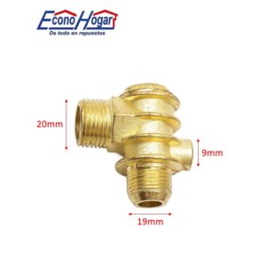 VALVULA DE RETENCION 10X16X20 BRONCE COMPRESOR DE AIRE