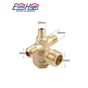 VALVULA DE RETENCION 10X14X14X20 BRONCE COMPRESOR DE AIRE