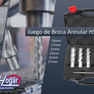 JUEGO DE BROCA ANULAR HSS MILIMETRICA 6 PIEZA