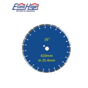 DISCO CORTE PARA PISO DE ASFALTO ; "CONCRETO 16 420mm X 25.4mm