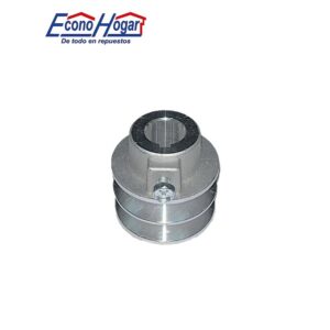 POLEA DOBLE ALUMINIO PARA CORREA DE MOTOR 19mm & 20mm