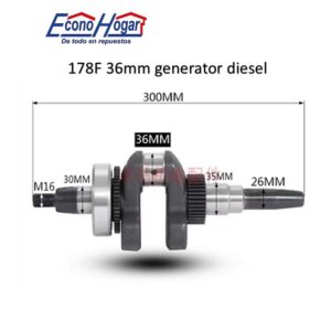 CIGUE?AL GENERADOR DIESEL 178F 36mm