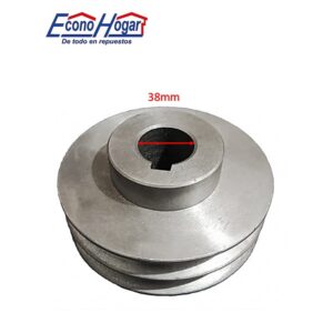 POLEA METAL DOBLE TIPO A 38mm X 4" PULGADA