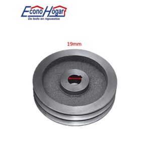 POLEA METAL DOBLE TIPO A 19mm X 5" PULGADA