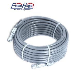 MANGUERA PARA COMPRESOR DE AIRE GRIS CON ALAMBRE 1/4" 20metros 3300PSI 228bar