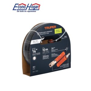 MANGUERA PARA COMPRESOR DE AIRE HULE 1/4 10metros 300PSI