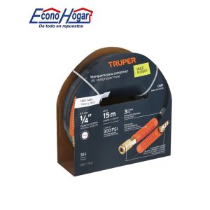 MANGUERA PARA COMPRESOR DE AIRE HULE 1/4 15metros 300PSI