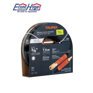 MANGUERA PARA COMPRESOR DE AIRE HULE 3/8 7.5metros 300PSI