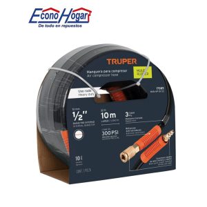 MANGUERA PARA COMPRESOR DE AIRE HULE 1/2 10metros 300PSI