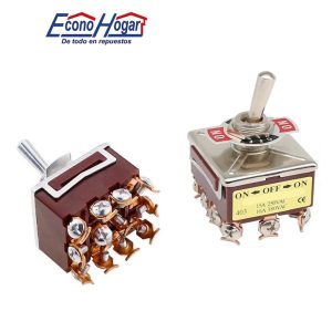 SWITCH ON-OFF-ON 10A 380V,15A 250V 12 TERMINAL
