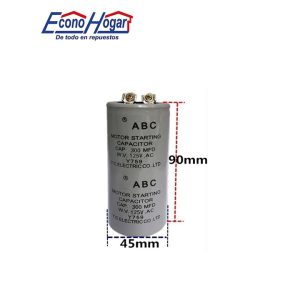 CAPACITADOR DE ARRANQUE DE MOTOR 125V 300mfd 300uf