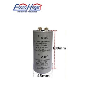 CAPACITADOR DE ARRANQUE DE MOTOR 125V 600mfd 600uf