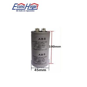 CAPACITADOR DE ARRANQUE DE MOTOR 250V 600mfd 600uf