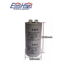 CAPACITADOR DE ARRANQUE DE MOTOR 250V 1200mfd 1200uf