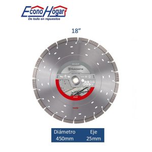 DISCO CORTA PISO HUSQVARNA VARI-CUT S45 450mm 18" EJE 25mm