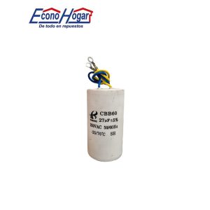 CAPACITADOR DE ARRANQUE DE MOTOR 250V 27mfd 27uf