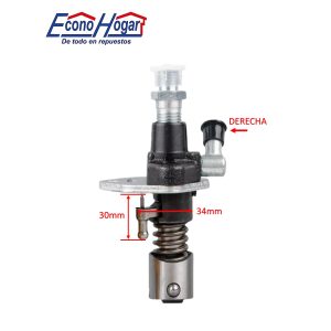 BOMBA DE INYECCION MOTOR DIESEL 192F 195F 34/30mm DERECHA