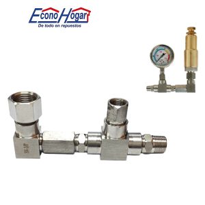 CONECTOR DE VALVULA Y MANOMETRO PARA HIDROLAVADORA